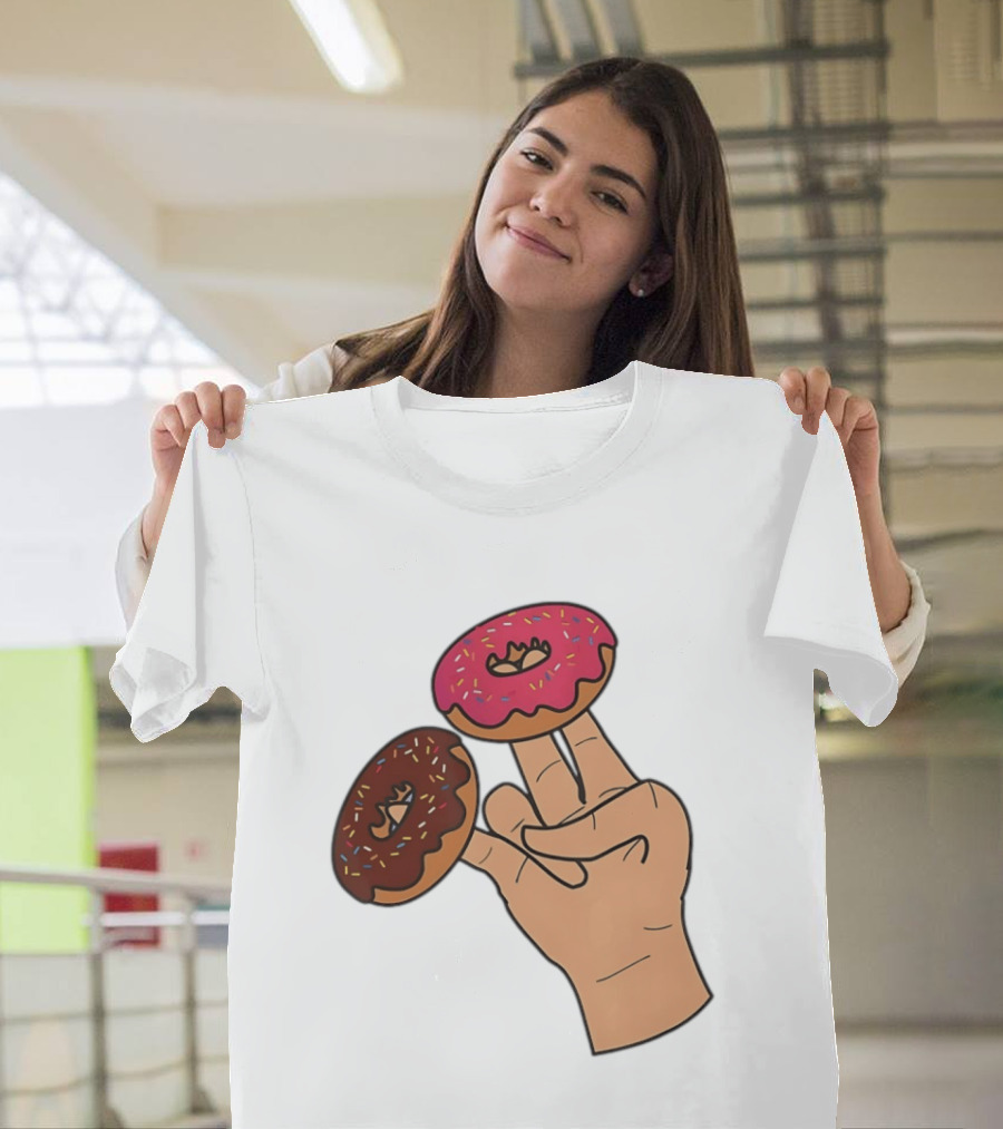 2 In The Pink 1 In The Stink Donut Fingers T-Shirt