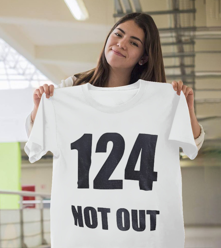 124 Not Out India Political T-Shirt