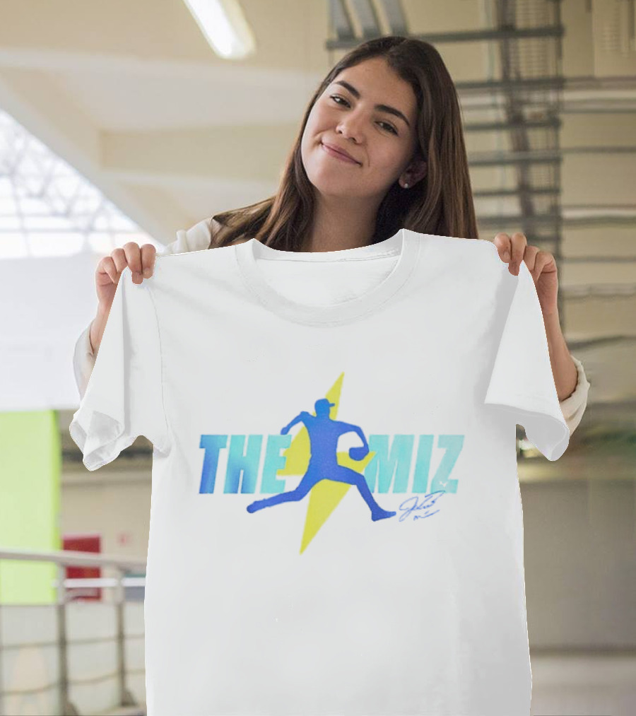 2025 Brewers Misiorowski The Miz Pitcher Lightning Blue T-Shirt