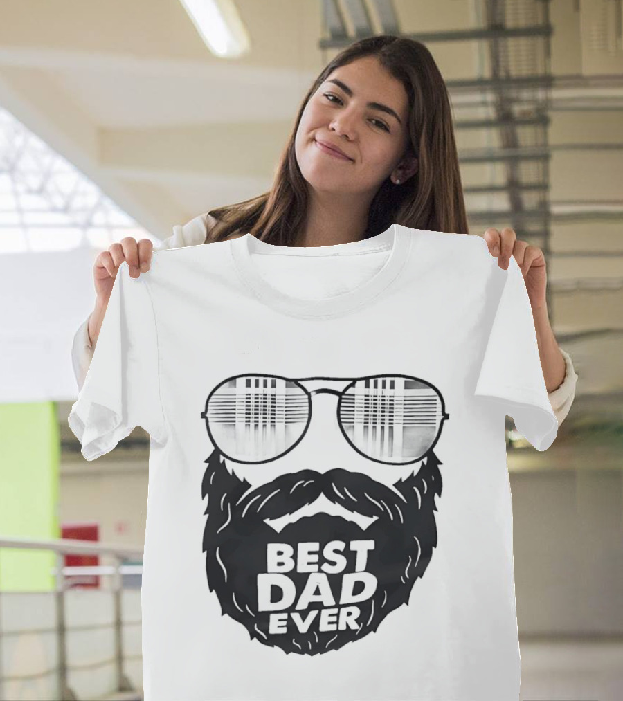 Best Dad Ever Beard Sunglasses T-Shirt