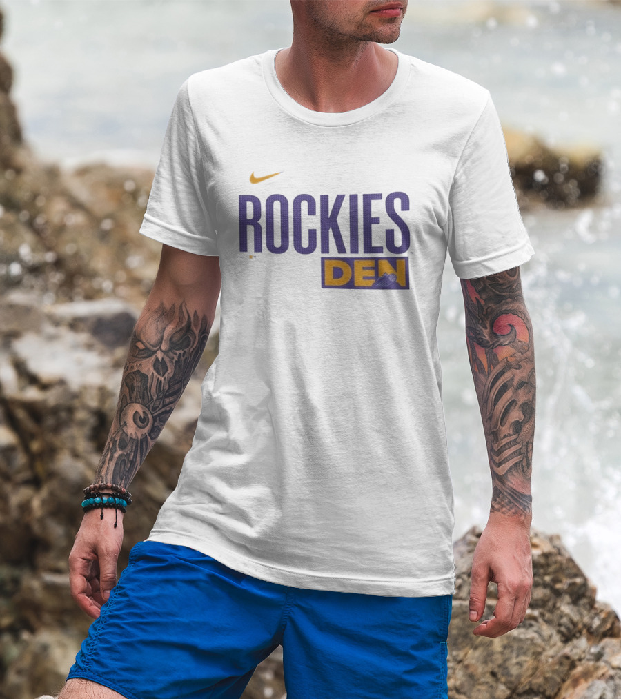 Colorado Rockies 2025 City Connect Rockies Nike DEN Wordmark T-Shirt