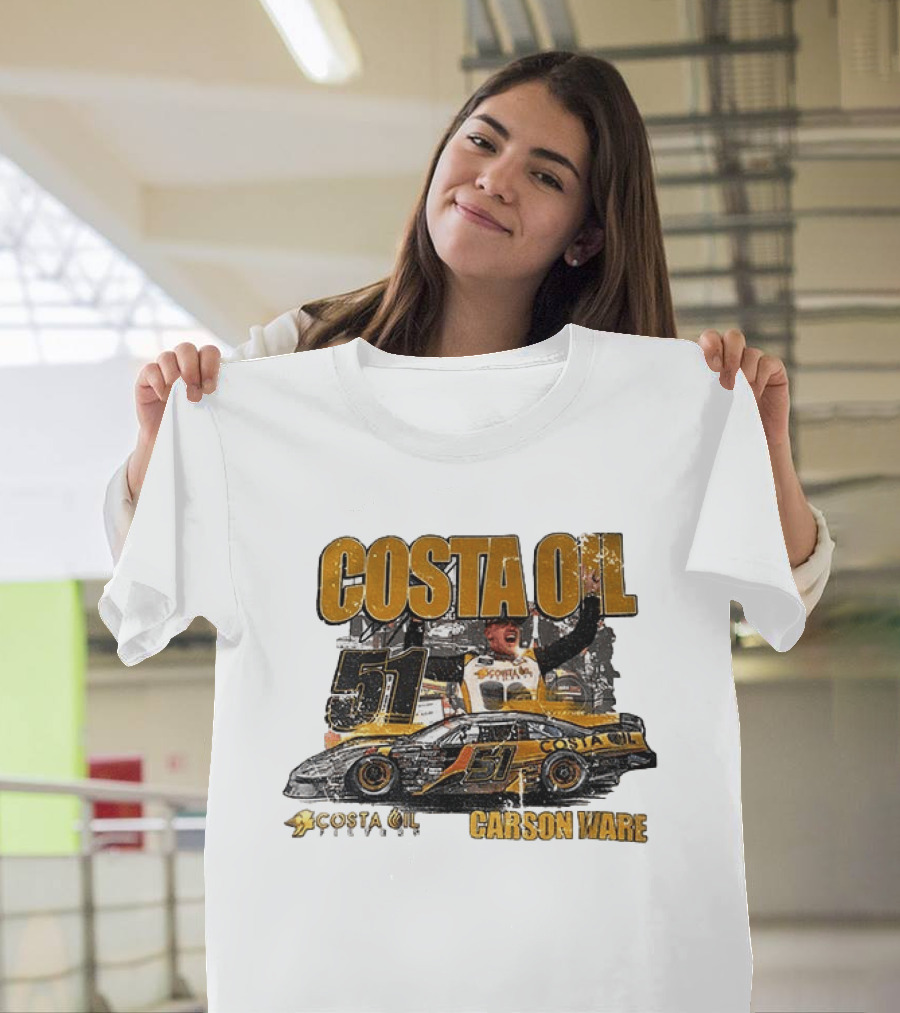 Costa Oil Racing Carson Ware 51 Nascar Victory Celebration T-Shirt