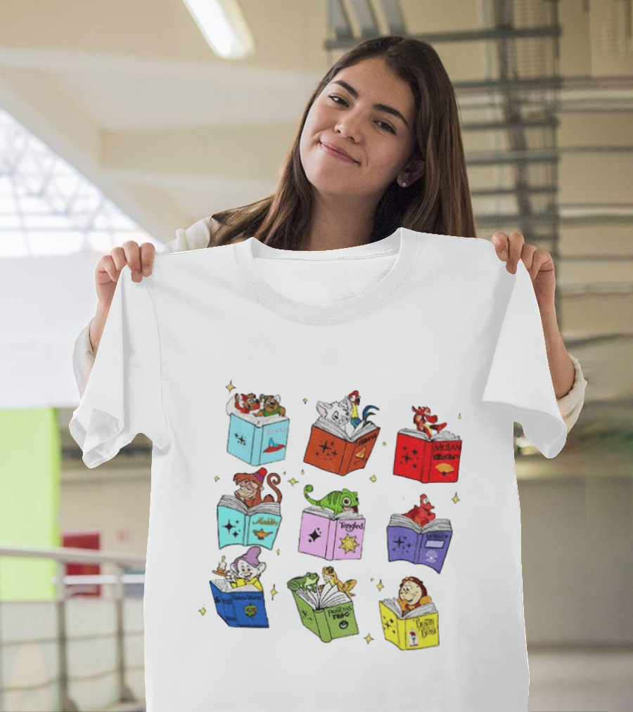 Disney Princess Sidekicks Reading Club Tangled Book Lover T-Shirt