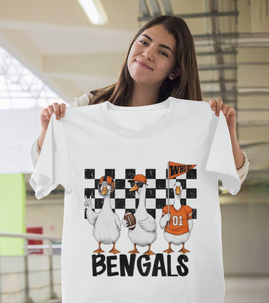 Goose Bengals Who Dey Cincinnati Football Game Day T-Shirt