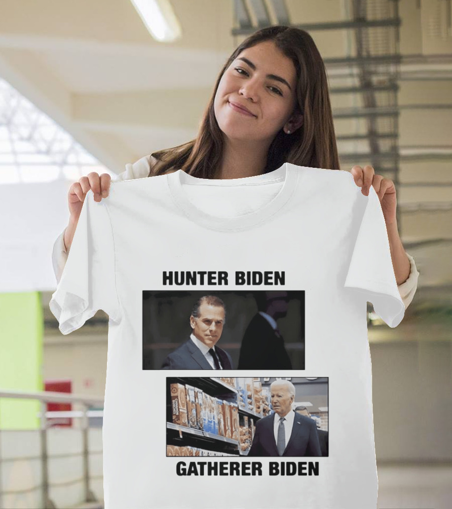 Hunter Biden Gatherer Biden Humorous Political Parody Image T-Shirt