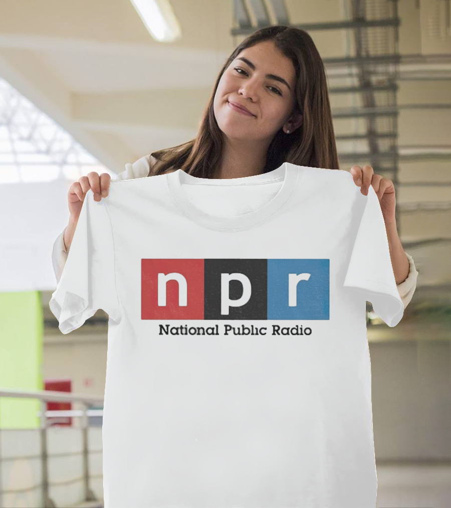 NPR National Public Radio Iconic Logo Red Black Blue T-Shirt