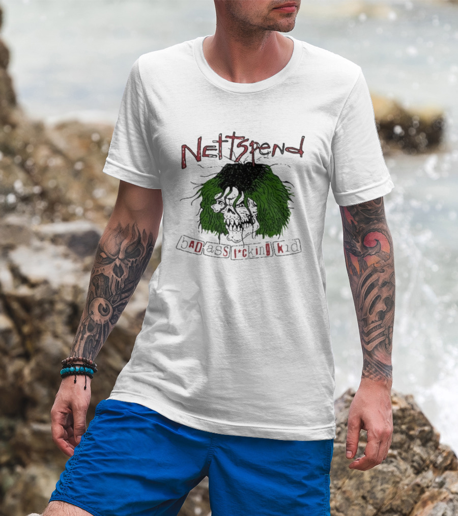 Nettspend Badassfuckingkid Grunge Skull Tour T-Shirt