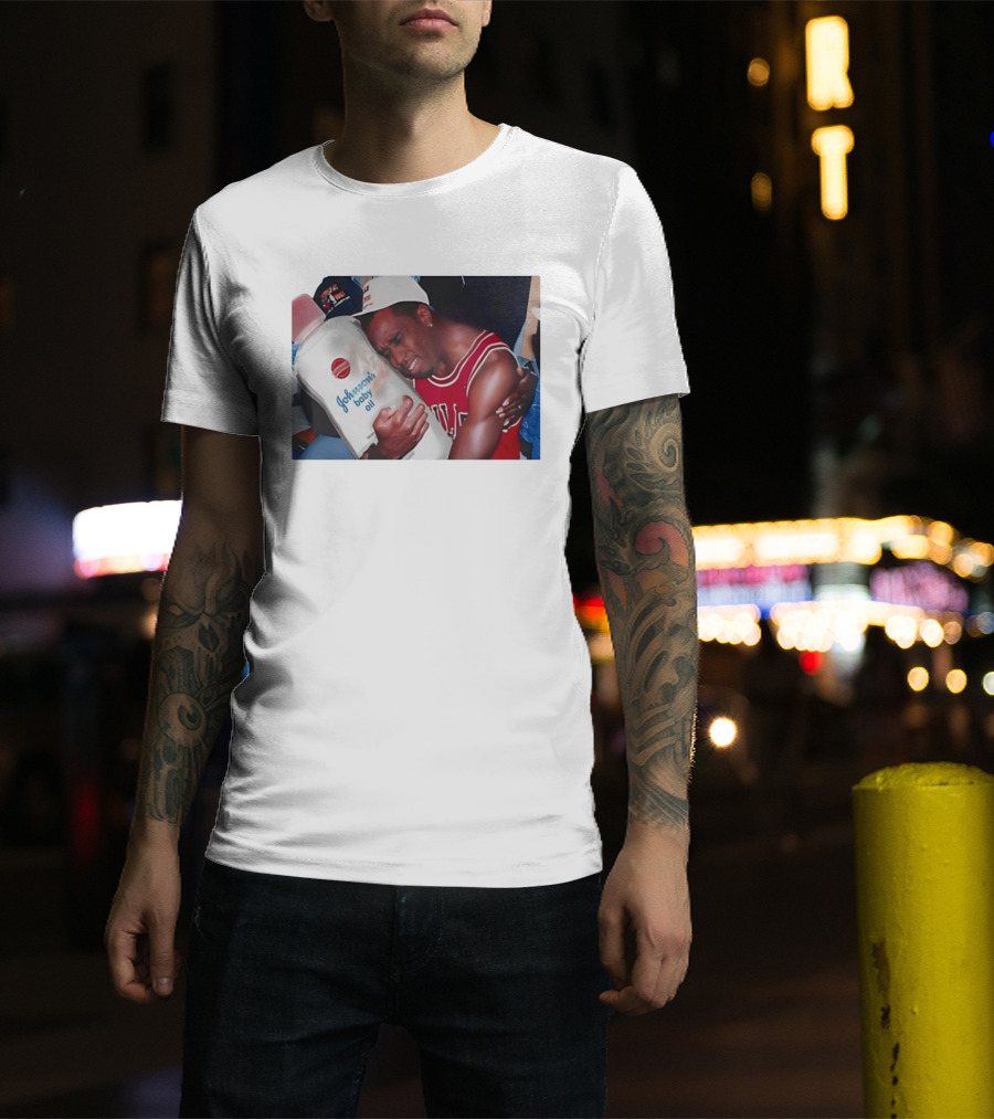 P.Diddy Crying Meme Johnson's Baby Oil Bulls Jersey T-Shirt