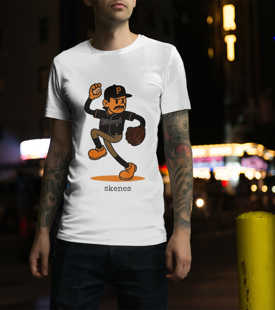 Paul Skenes Pittsburgh P Baseball MLB Cartoon Skenes T-Shirt