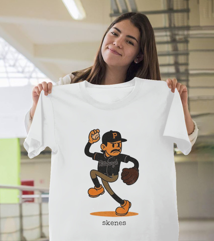 Paul Skenes Pittsburgh P Baseball MLB Cartoon Skenes T-Shirt