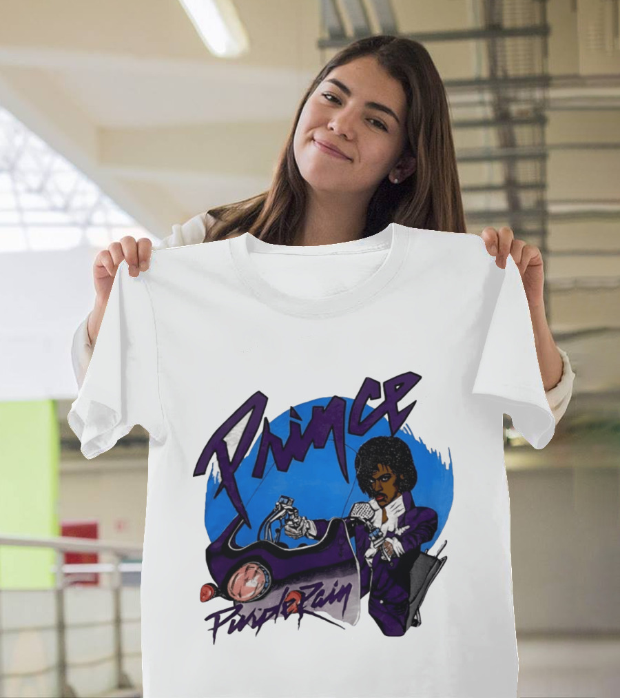 Prince Purple Rain Motorcycle 80s Music T-Shirt