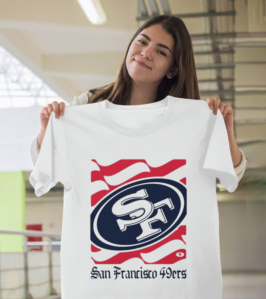 San Francisco 49ers SF Flag Heritage Wordmark T-Shirt