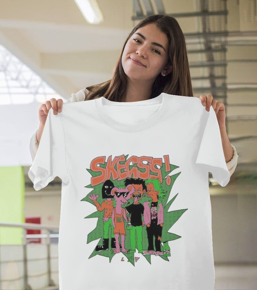 Skegss LSD Irvine Cartoon Characters Green T-Shirt