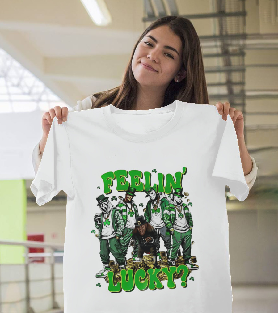 Feelin' Lucky Thug Life Movie Characters St. Patrick's Day T-Shirt