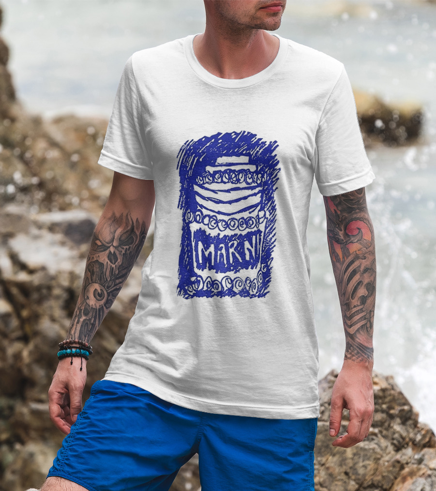 Travis Kelce 30th Anniversary Marni Runway Cool Collaboration T-Shirt