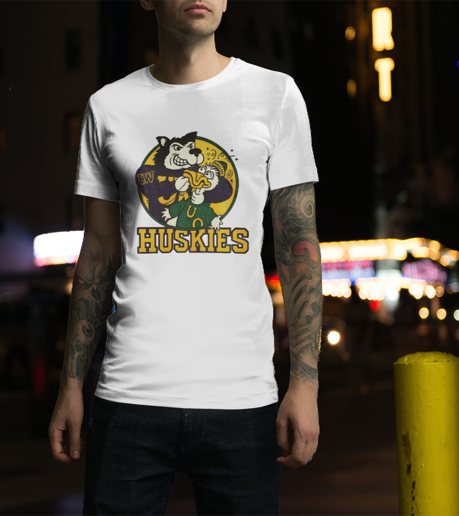 UW Huskies Vs Oregon Ducks Rivalry Football Showdown T-Shirt