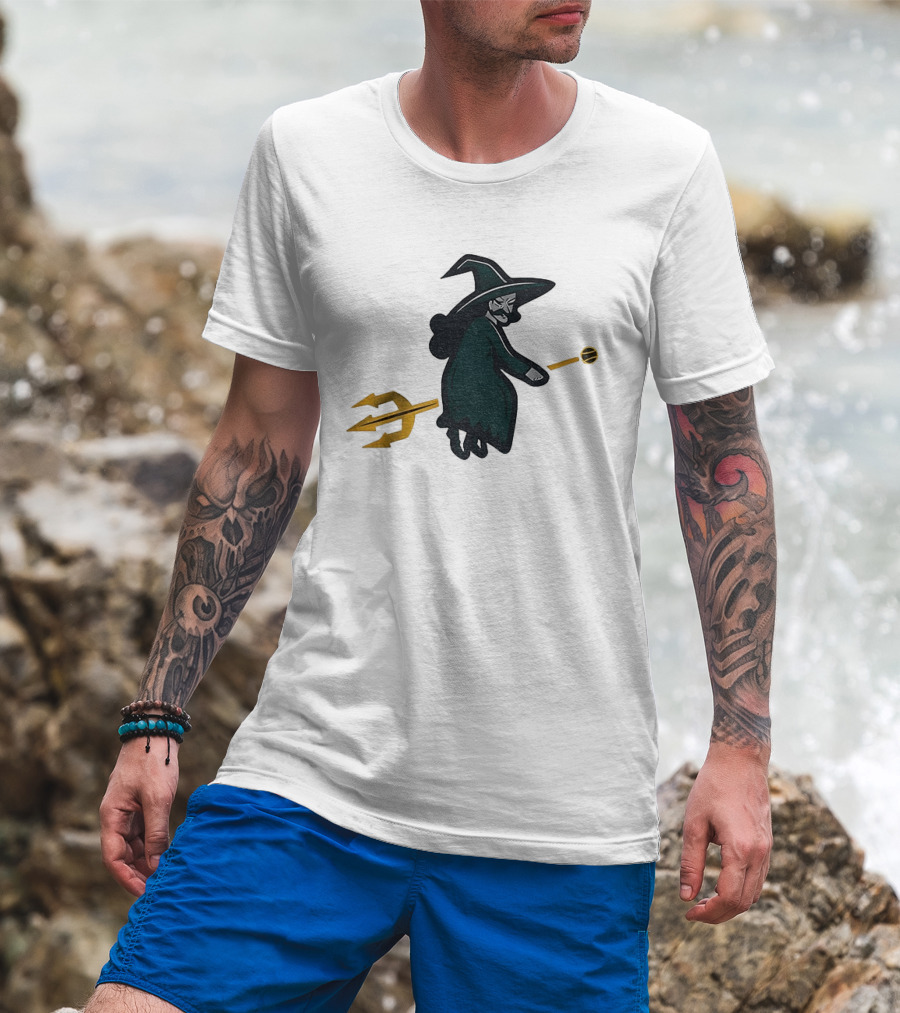 Witches Rally Seattle Mariners MLB Baseball 2025 Cartoon Trident Broomstick T-Shirt