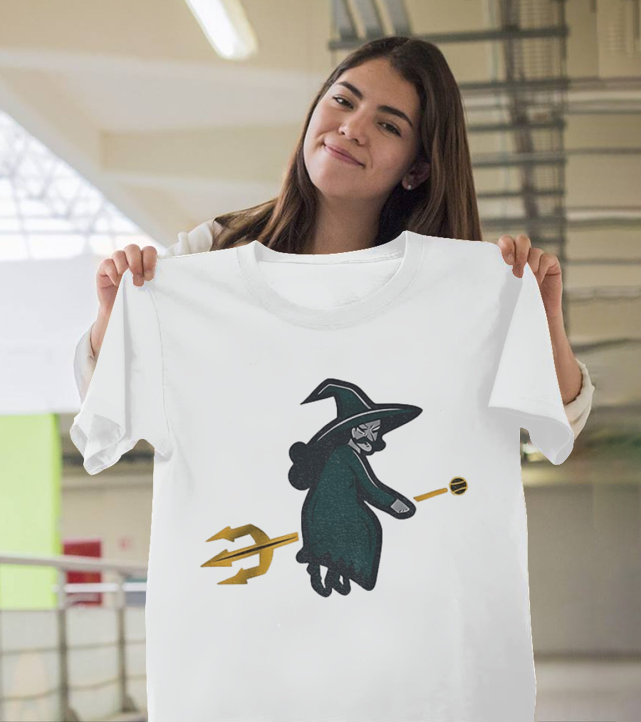Witches Rally Seattle Mariners MLB Baseball 2025 Cartoon Trident Broomstick T-Shirt