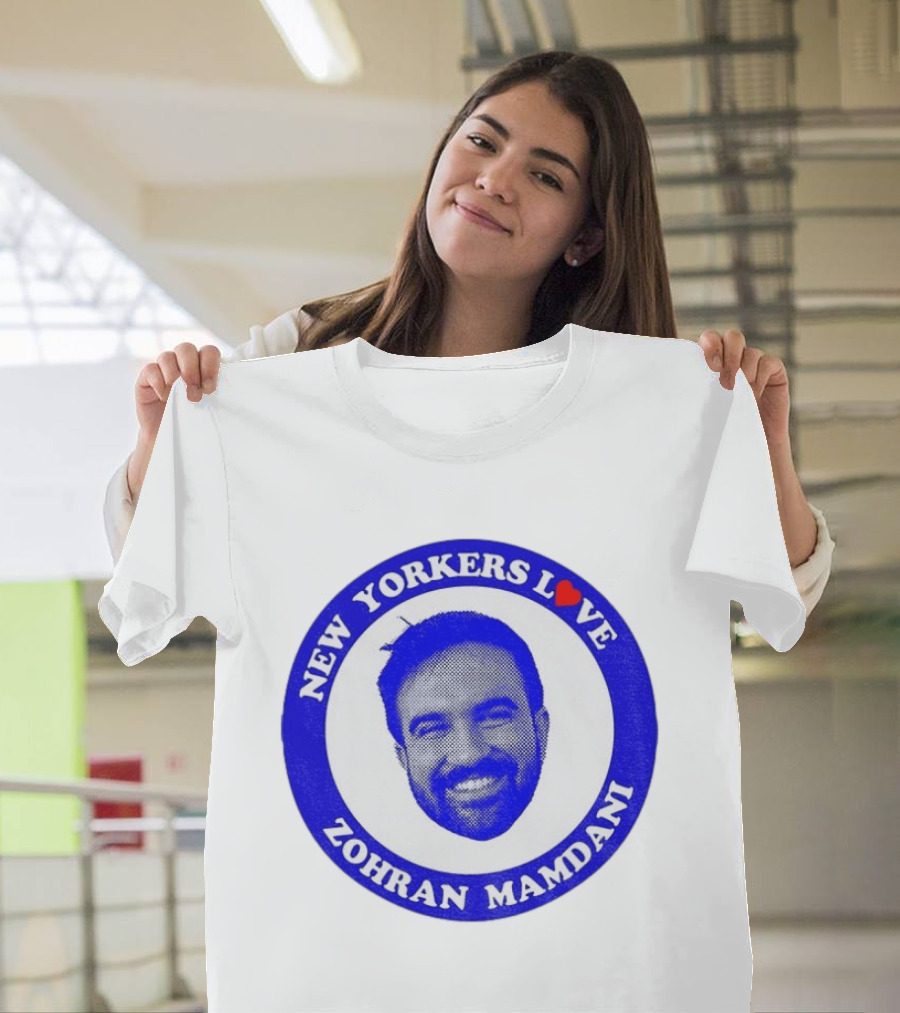 New Yorkers Love Zohran Mamdani Big Head Circular T-Shirt