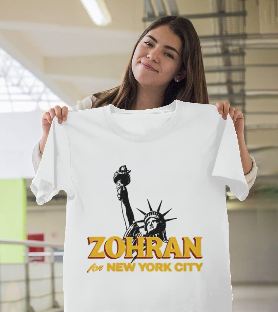 Zohran And Statue Of Liberty New York City Showdown T-Shirt
