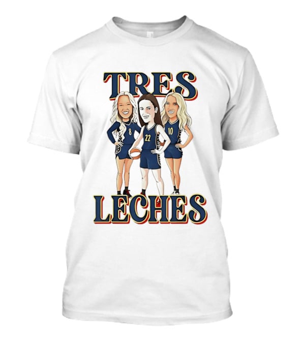 Tres Leches Basketball Players Team Cartoon Characters T-Shirt