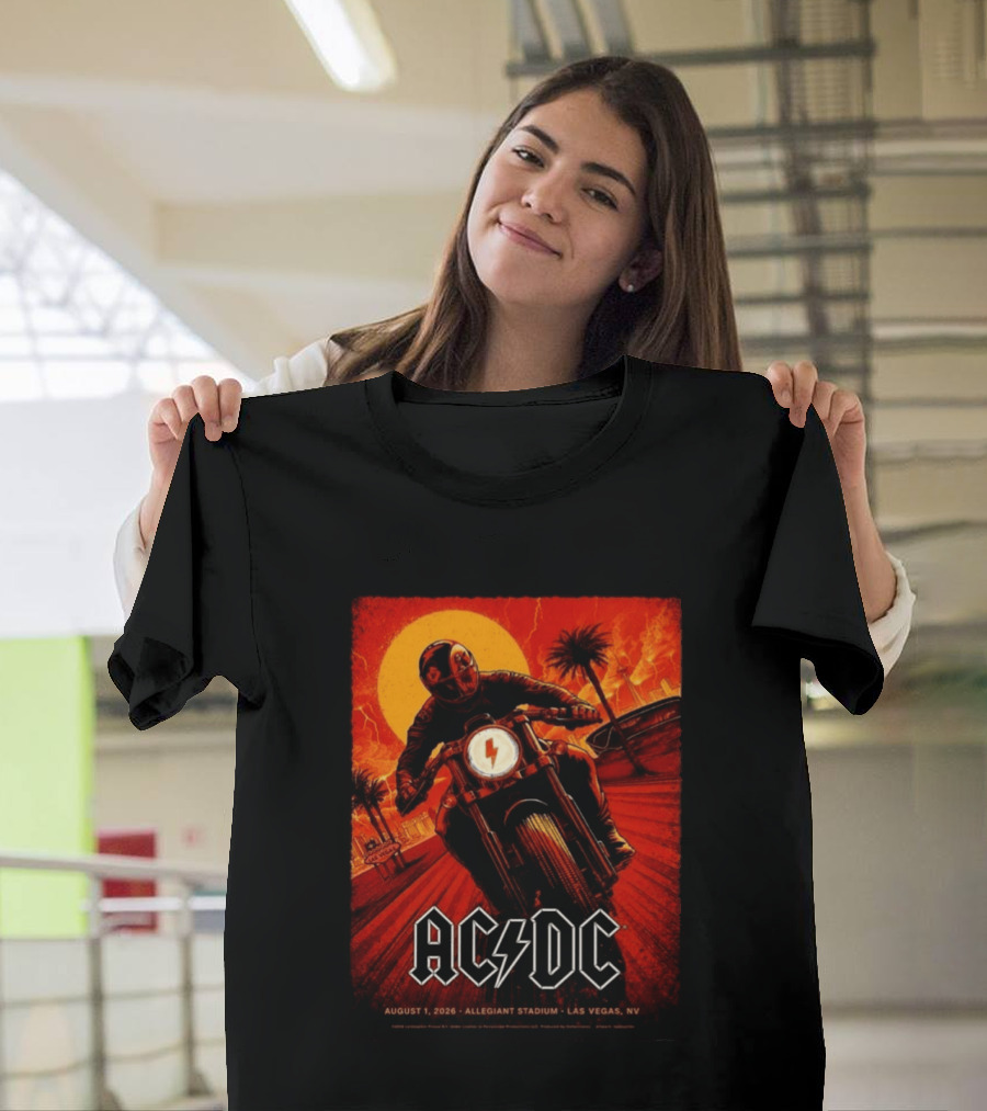 ACDC PWR Up Tour August 1 2026 Allegiant Stadium Las Vegas NV Event T-Shirt