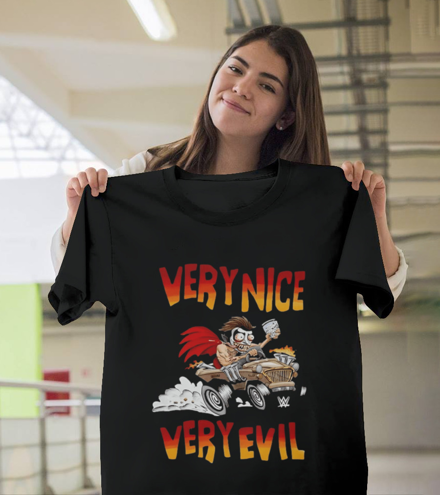 Very Nice Very Evil Danhausen Cartoon WWE T-Shirt