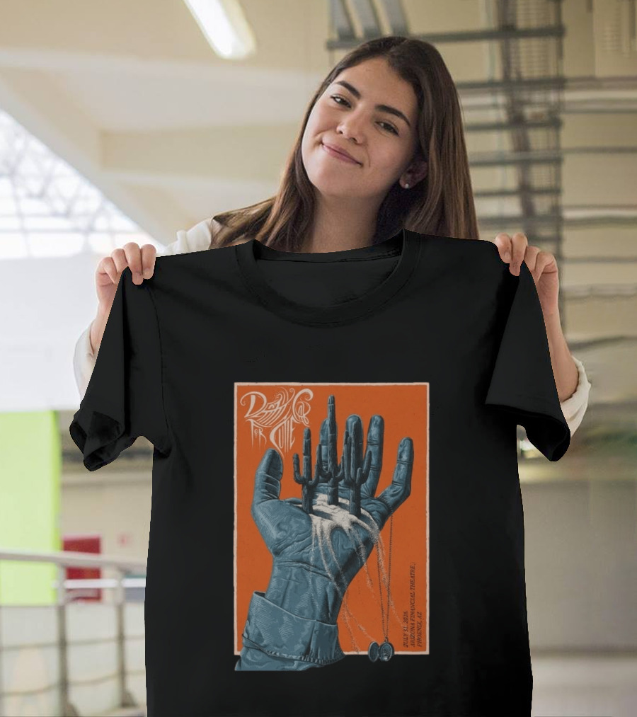 Death Cab For Cutie July 31 2026 Arizona Financial Theatre Phoenix AZ Cactus Hand T-Shirt