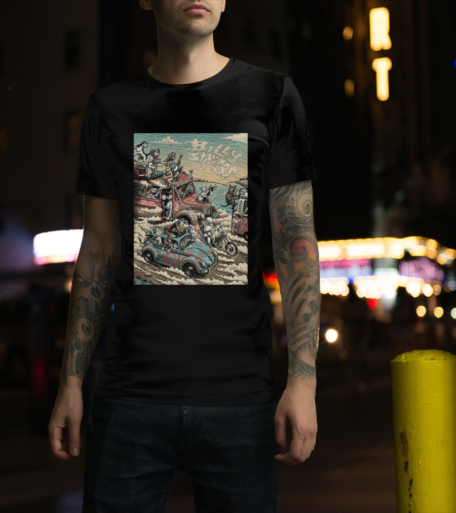 Billy Strings Bethel NY Event August 1 2026 Dylan Goldberger Bethel Woods Center Night 2 Psychedelic Animal Parade T-Shirt