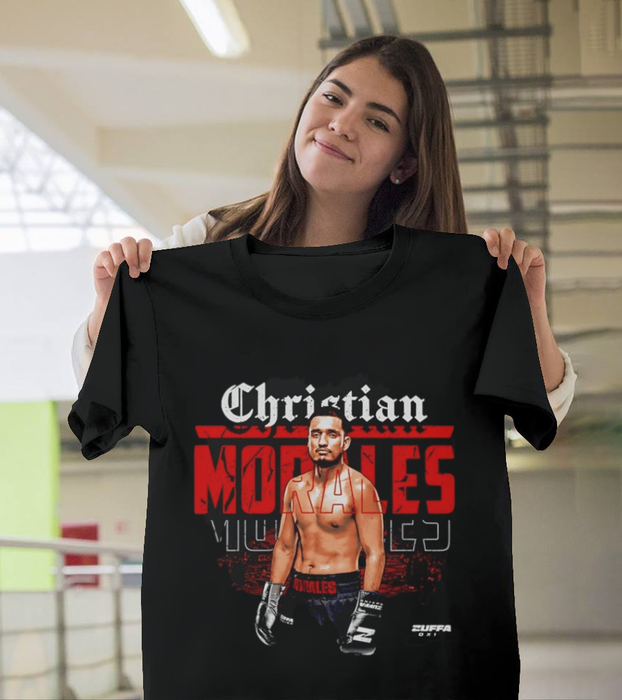 Christian Morales Zuffa Boxer With Boxing Gloves And Zuffa One T-Shirt