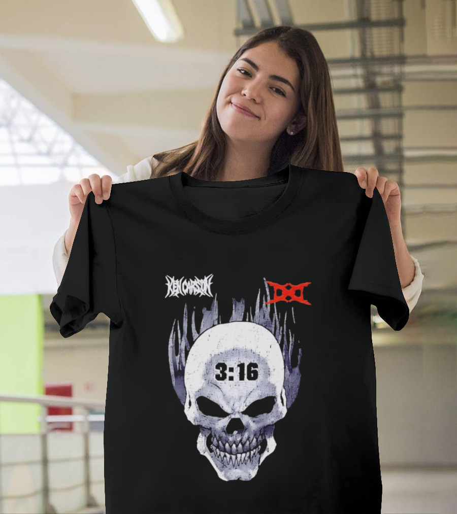 Ken Carson 3:16 Skull Stone Cold Steve Austin WWE T-Shirt