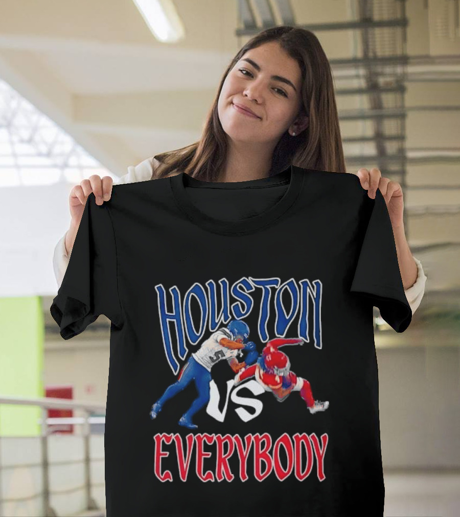 Houston Vs Everybody Football Player Duel T-Shirt