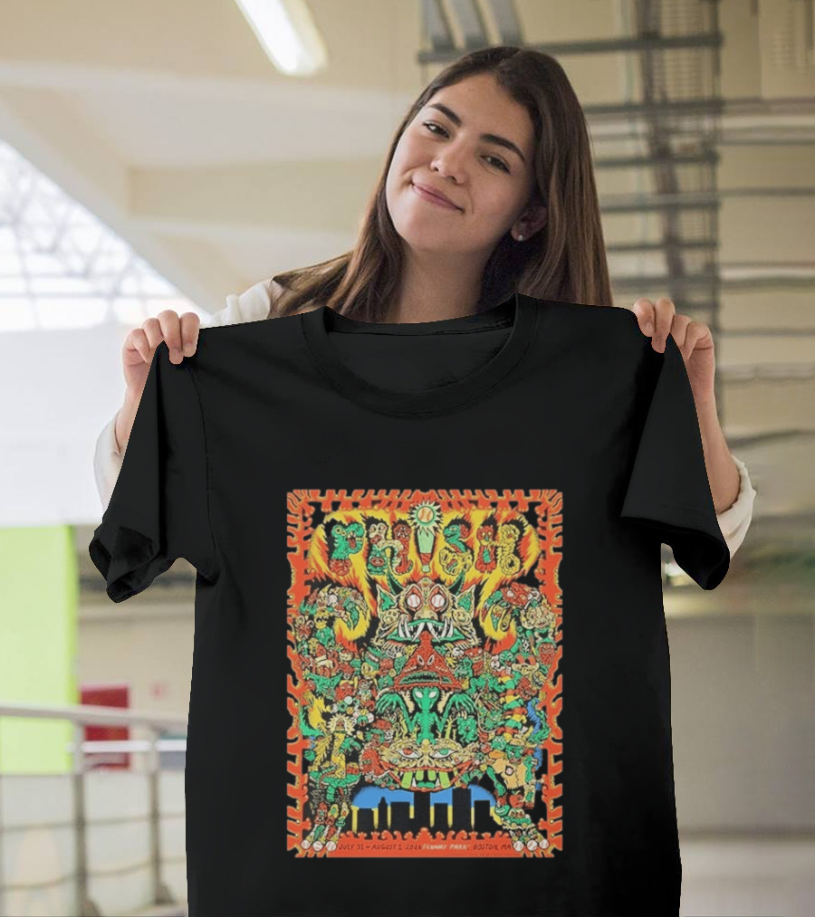 Phish Fenway Park Boston July 31 August 1 2026 Colorful Monster T-Shirt