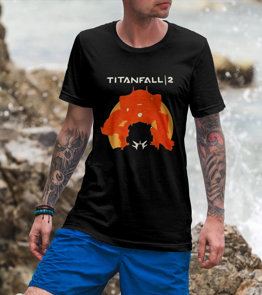 Rip Vince Zampella Titanfall 2 Orange Mech T-Shirt