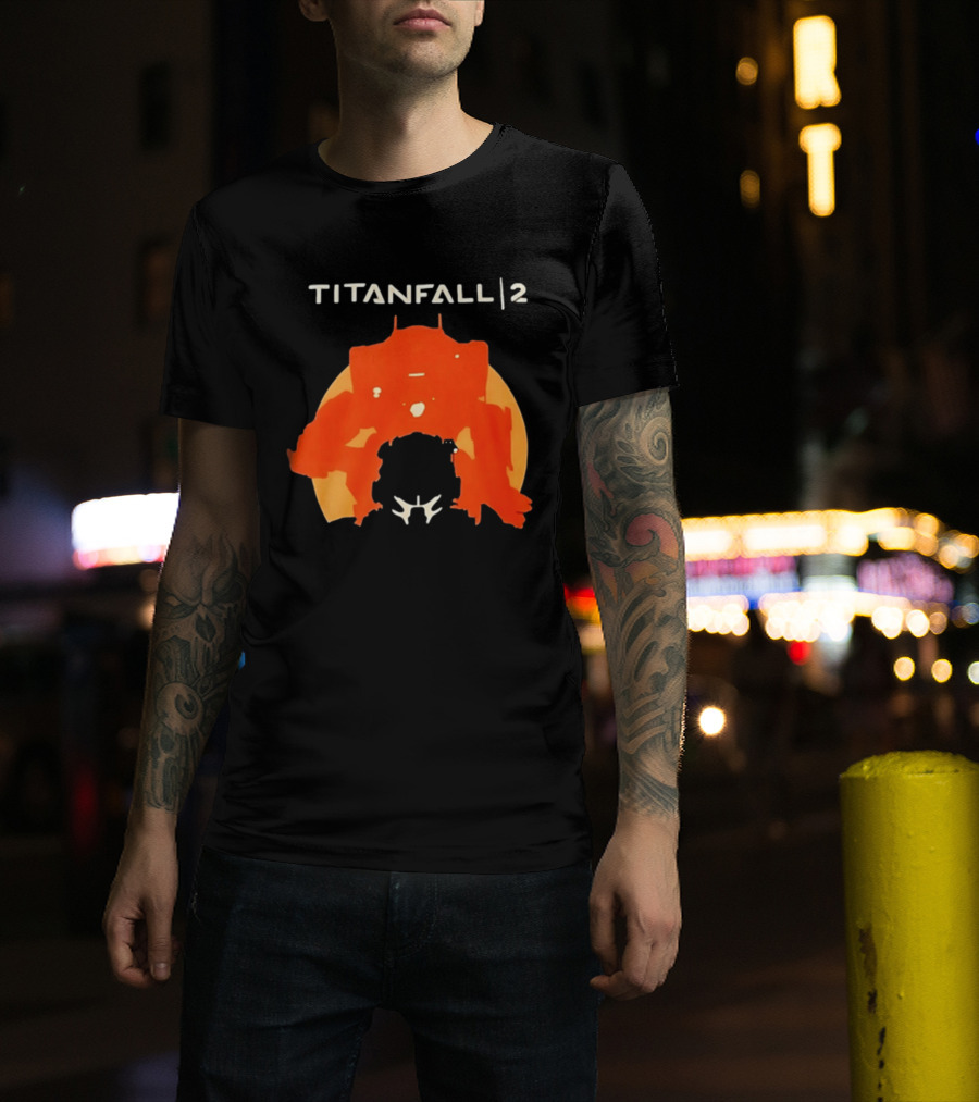 Rip Vince Zampella Titanfall 2 Orange Mech T-Shirt