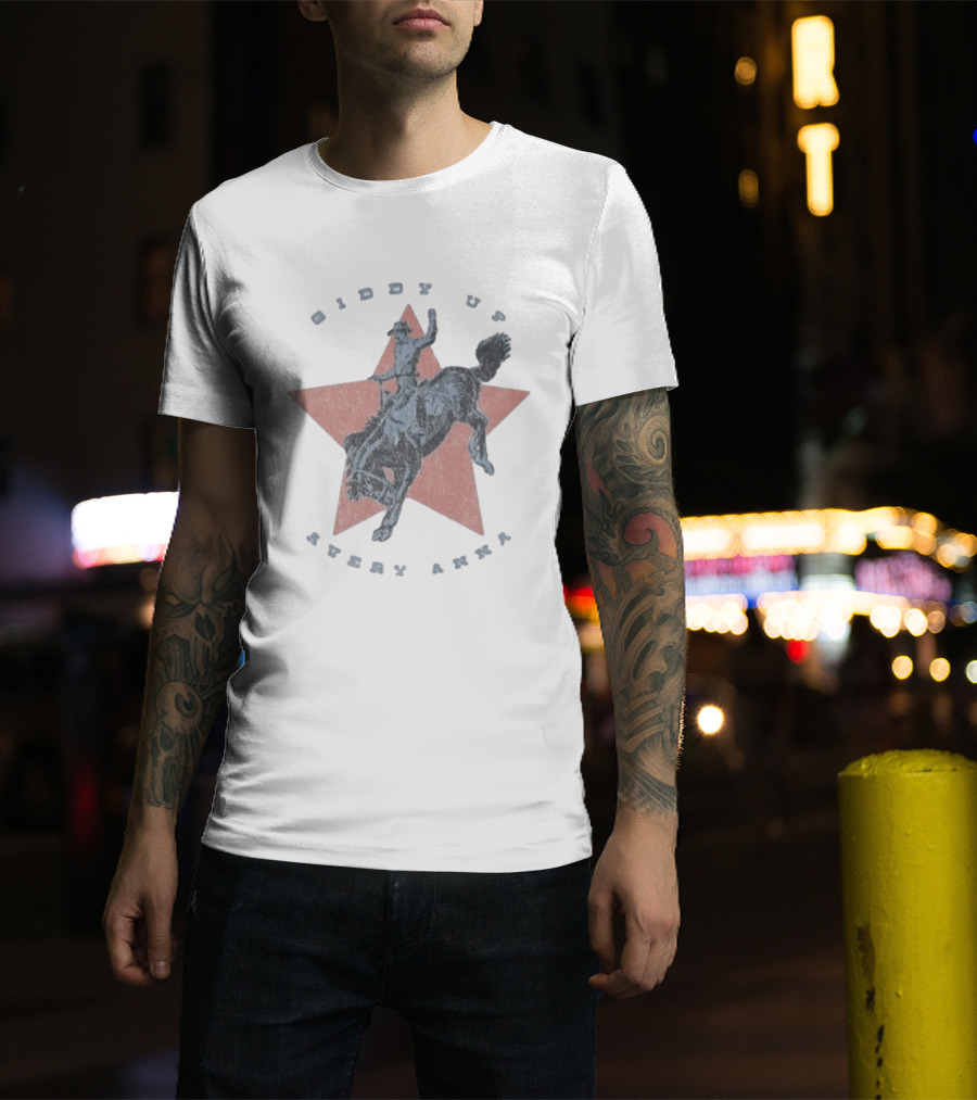 Giddy Up Avery Anna Star Rodeo Cowboy T-Shirt