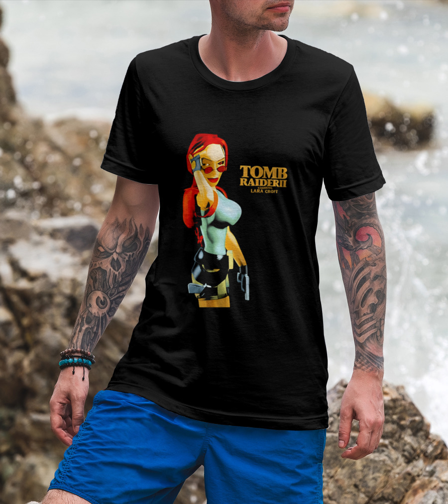 Lara Croft Tomb Raider II Starring Iconic Video Game T-Shirt
