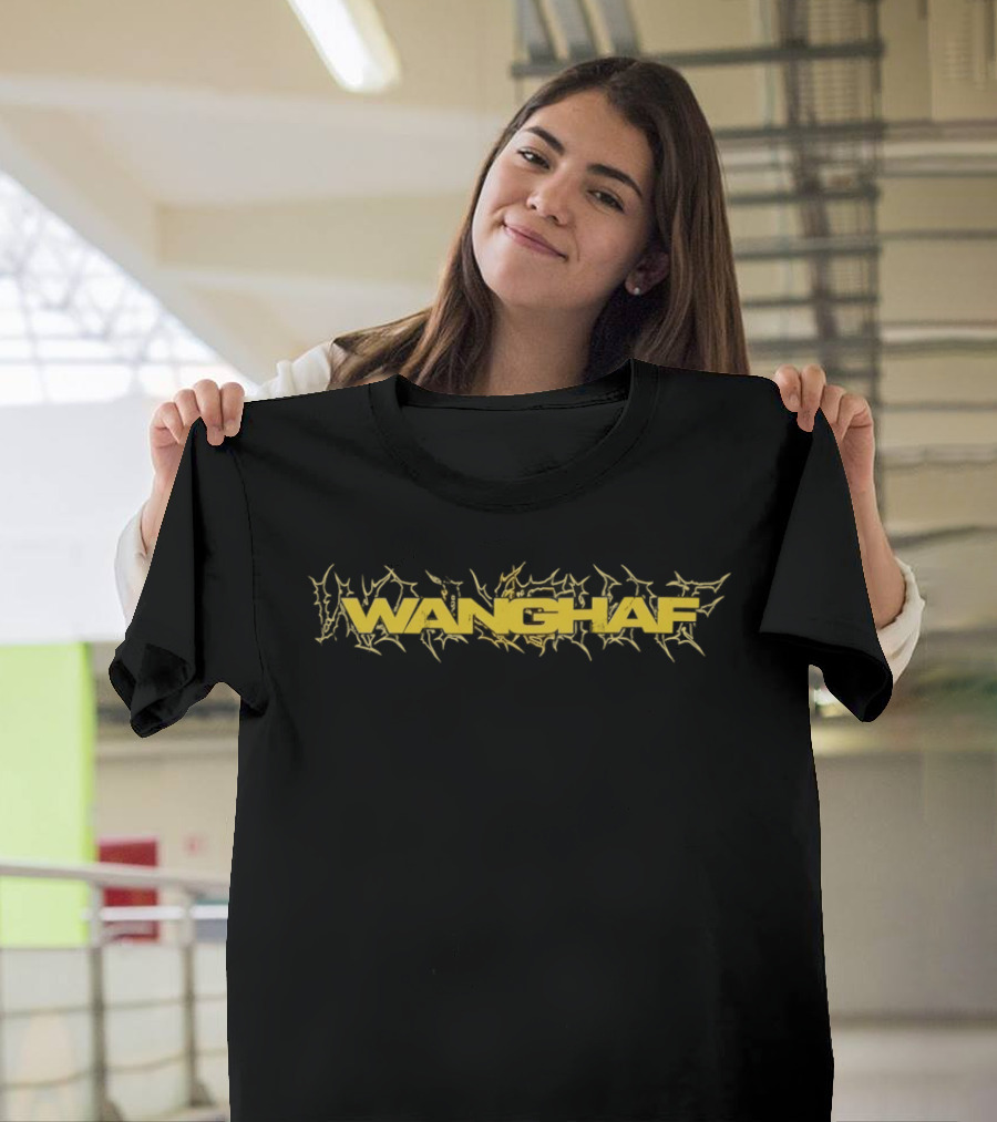 Wanghaf Bold Yellow Text With Tribal T-Shirt