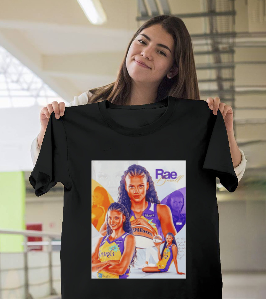 WNBA Rae Burrell Los Angeles Sparks No 22 Wilson Basketball Collage T-Shirt