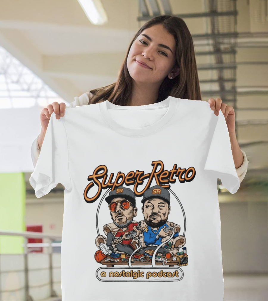 Super Retro SR A Nostalgic Podcast T-Shirt