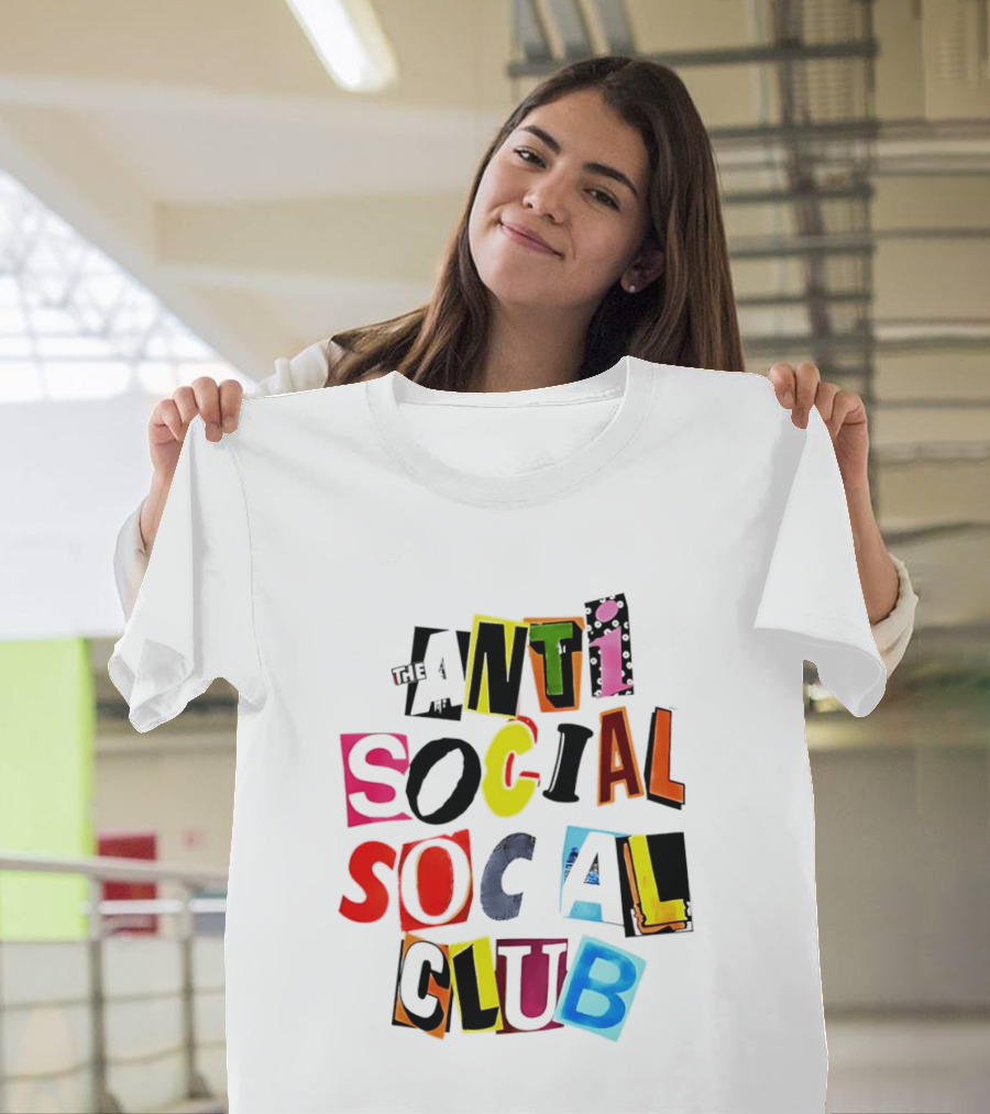 The Anti Social Social Club ASSC Collage Colorful T-Shirt