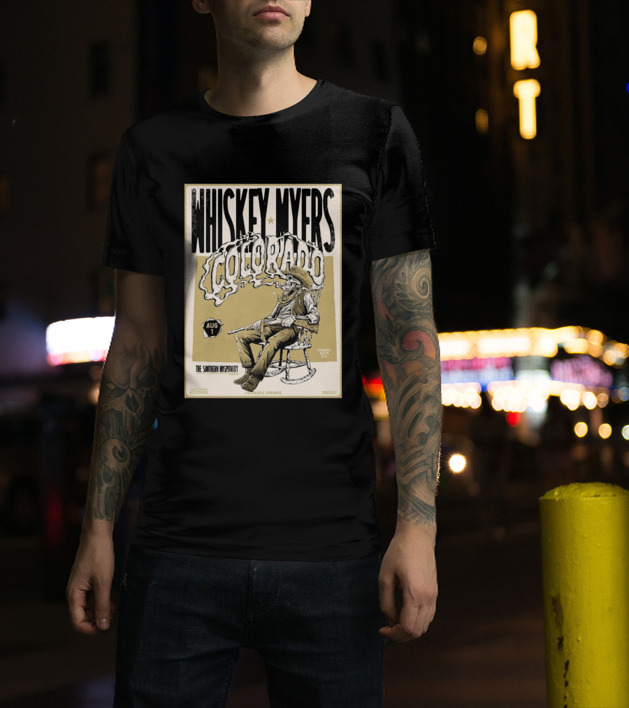 Whiskey Myers Colorado Springs Southern Hospitality Tour August 1 Ford Amphitheater 2026 T-Shirt