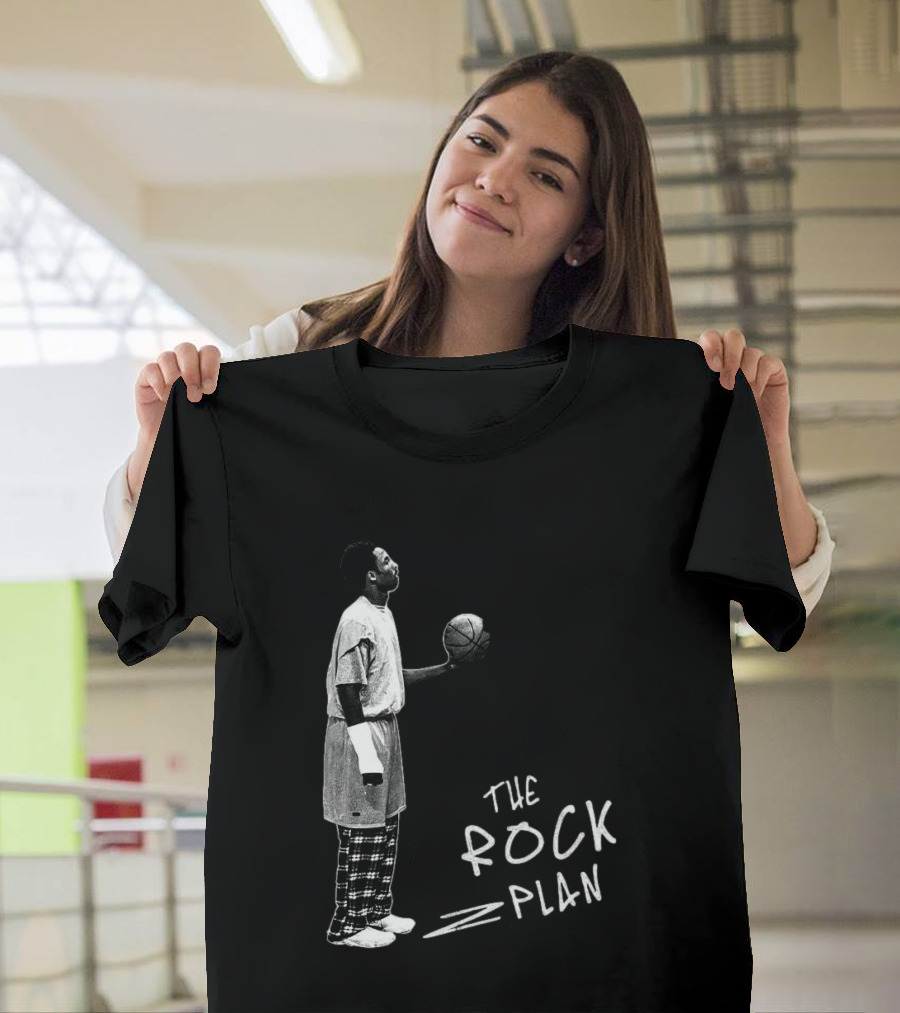 The Rock Plan Street Basketball Vintage Style Player Holding Ball T-Shirt