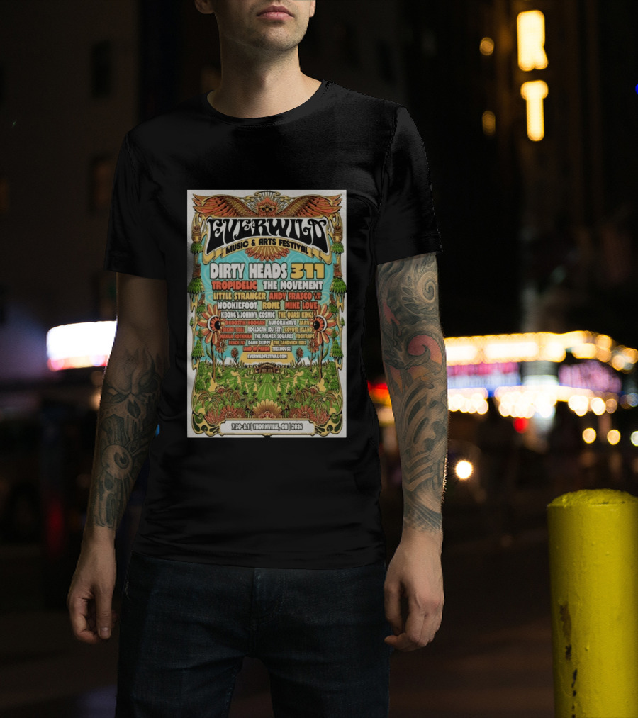 Everwild Music Arts Festival Dirty Heads 311 Tropidelic July August 2026 Thornville T-Shirt