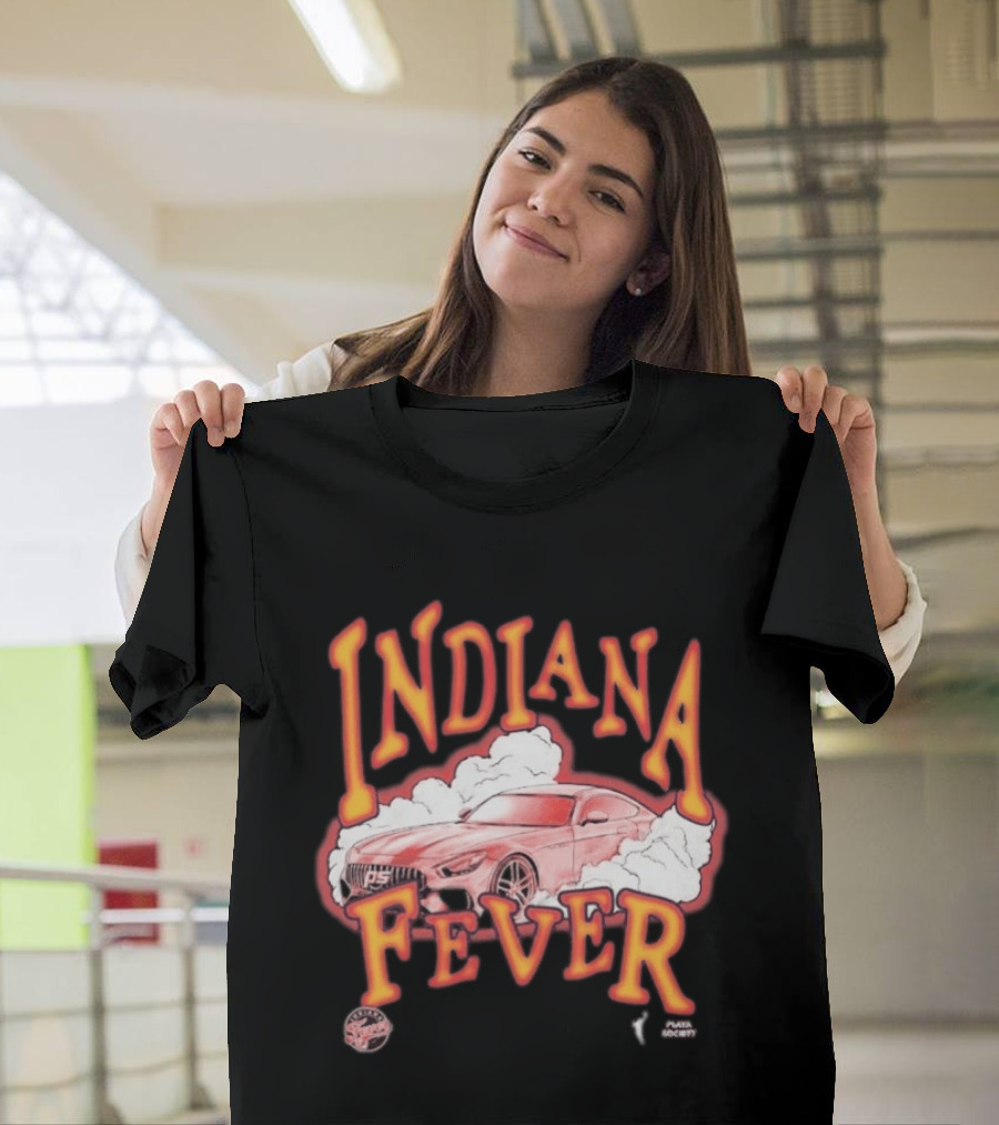 Indiana Fever Playa Society Sketch Car And Smoke T-Shirt