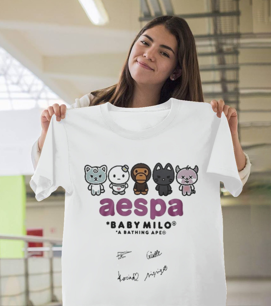 Aespa BABY MILO A Bathing Ape Signed 2026 Edition T-Shirt