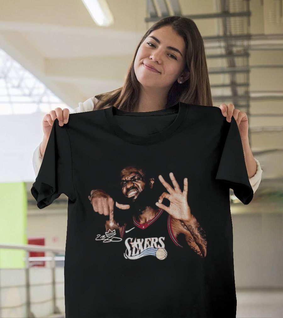 LeBron James Philadelphia 76ers Sixers OK Basketball Image T-Shirt