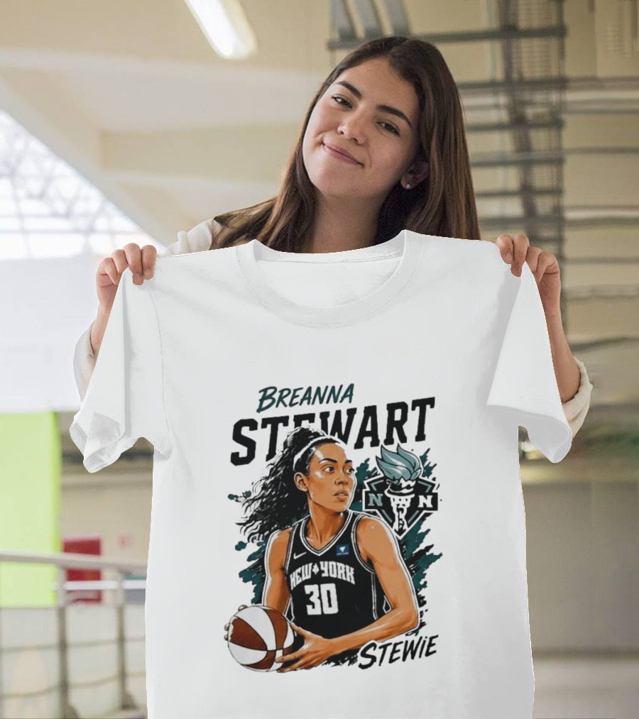 Breanna Stewart New York Liberty Stewie 30 Basketball Star T-Shirt