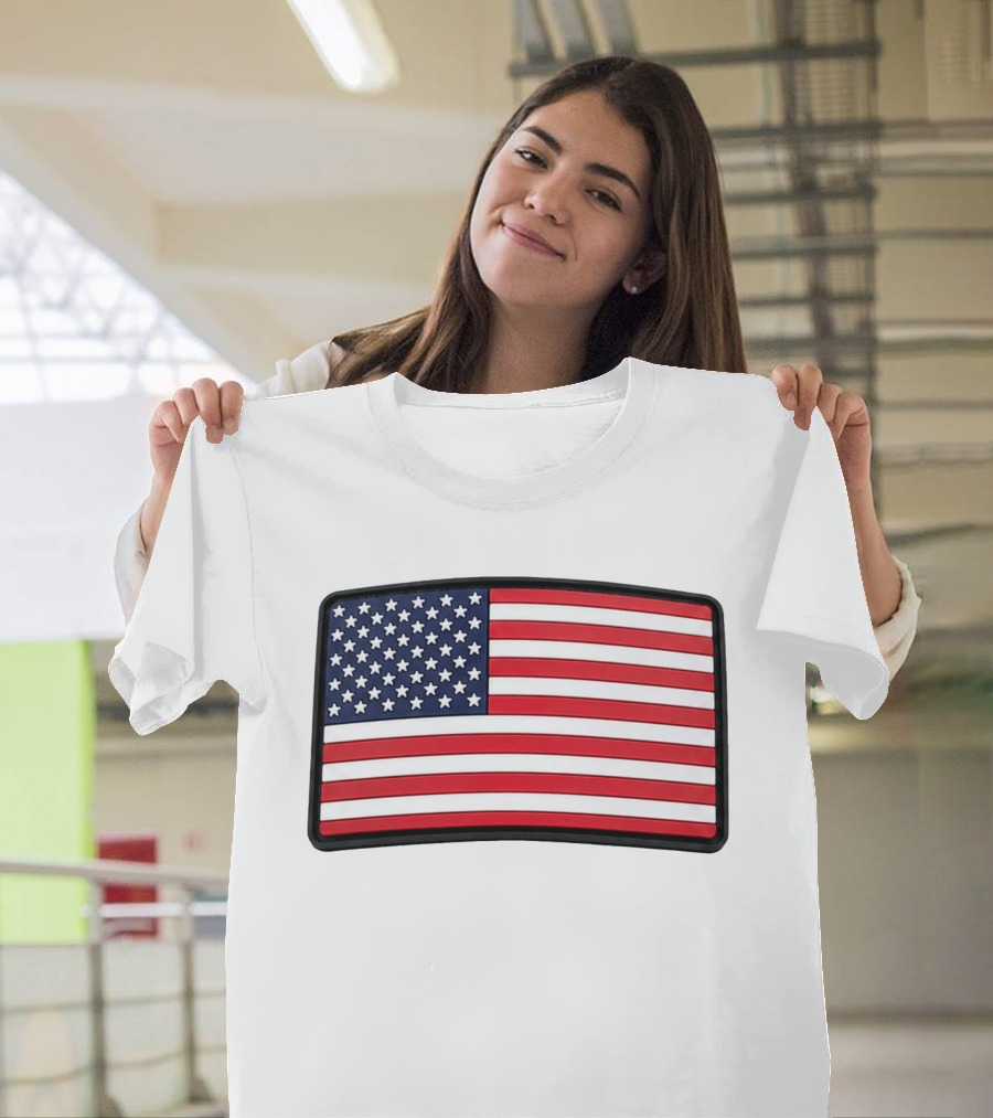 Dan Cevette American Flag Hat United States Stars And Stripes T-Shirt