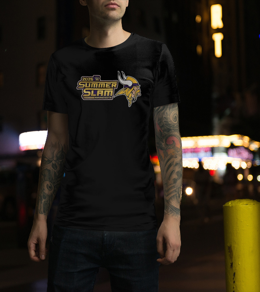 2026 WWE SummerSlam Minnesota Vikings T-Shirt